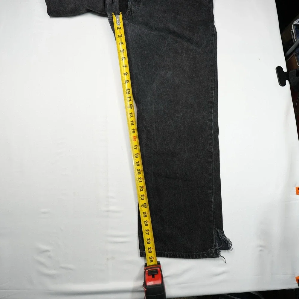 Levi's 501 Men Jeans Size 42X30 (39X29) Black Regular Fit Straight Leg ButtonFly
